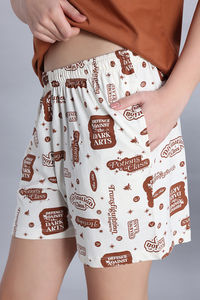 Zivame Harry Potter Knit Cotton Loungewear Set - Whisper White — thumbnail 7
